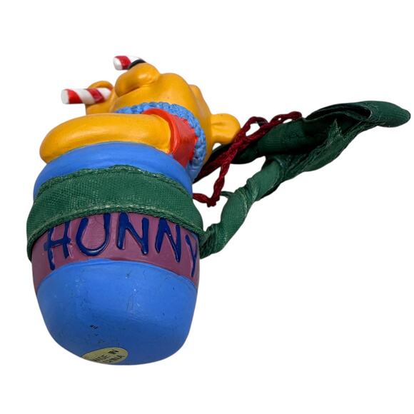 Vintage Disney Winnie The Pooh Hunny Pot Christmas Ornament Holiday Hanging 1996 - Picture 5 of 7